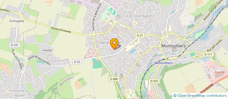 localisation de l'entreprise BE TOO SPORT (B2S)  MONTIVILLIERS