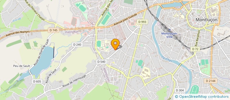 localisation de l'entreprise BE TRAVAUX FORESTIERS à MONTLUCON