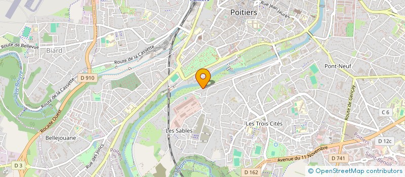 localisation de l'entreprise BE&VIN  POITIERS