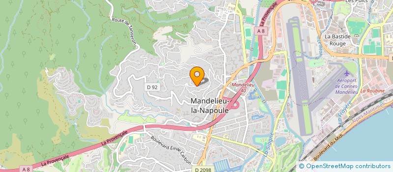 localisation de l'entreprise BE WITNESS à MANDELIEU-LA-NAPOULE