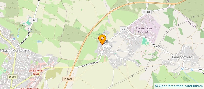 localisation de l'entreprise BE2C  LA LOUBIERE