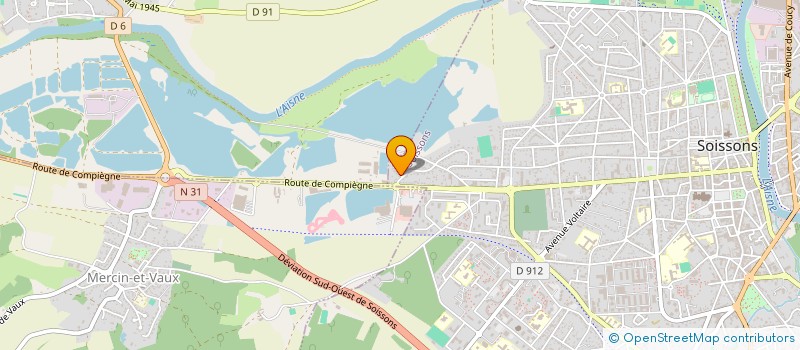 localisation de l'entreprise BE2CTP à SOISSONS