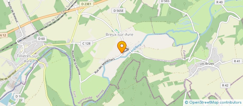 localisation de l'entreprise BE2TEL  BREUX-SUR-AVRE