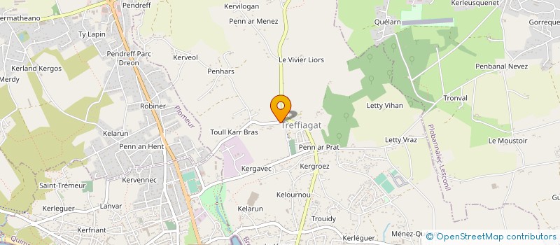 localisation de l'entreprise BE5T  TREFFIAGAT