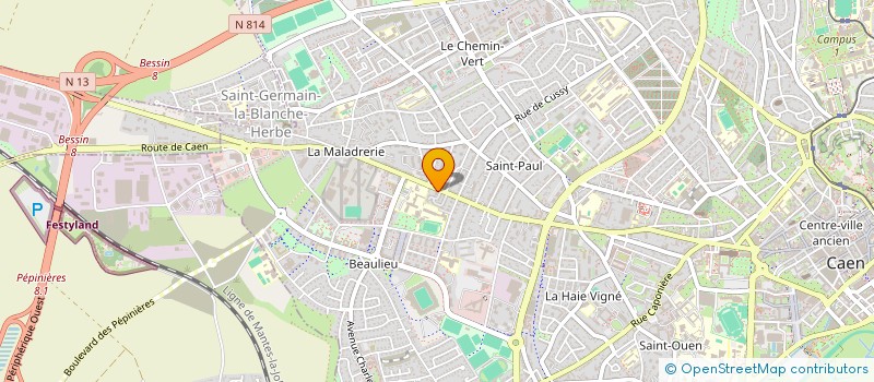 localisation de l'entreprise BEAR à CAEN