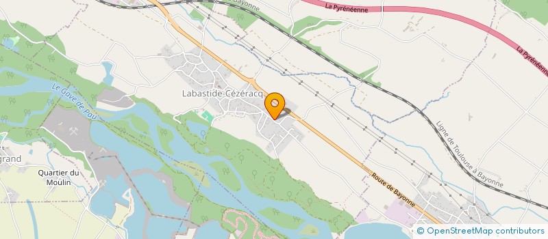 localisation de l'entreprise BEARN ET SOLS  LABASTIDE-CEZERACQ