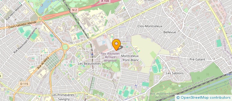 localisation de l'entreprise BEAU CONTROLE TECHNIQUE AUTO  SEVRAN