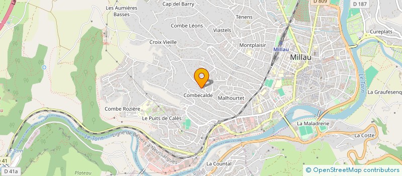 localisation de l'entreprise BEAU LEVEZOU  MILLAU