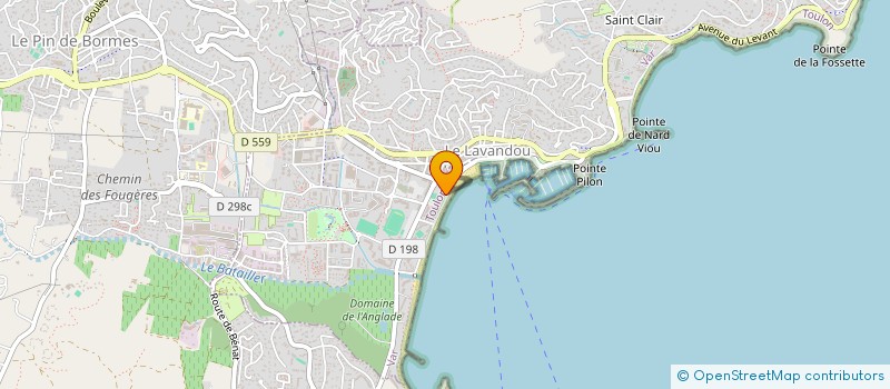 localisation de l'entreprise BEAU RIVAGE à LE LAVANDOU