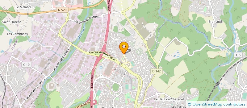 localisation de l'entreprise BEAUBREUIL VACANCES LOISIRS à LIMOGES