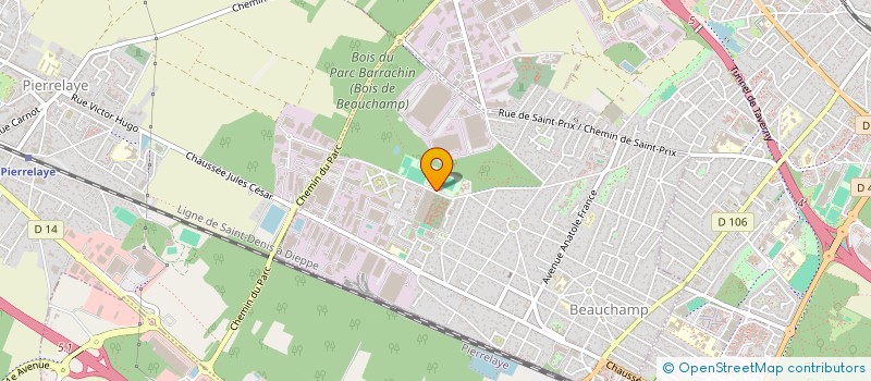 localisation de l'entreprise BEAUCHAMP LOISIRS ET CULTURE à BEAUCHAMP