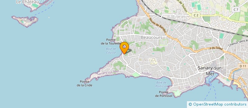 localisation de l'entreprise BEAUCOURS à SANARY-SUR-MER