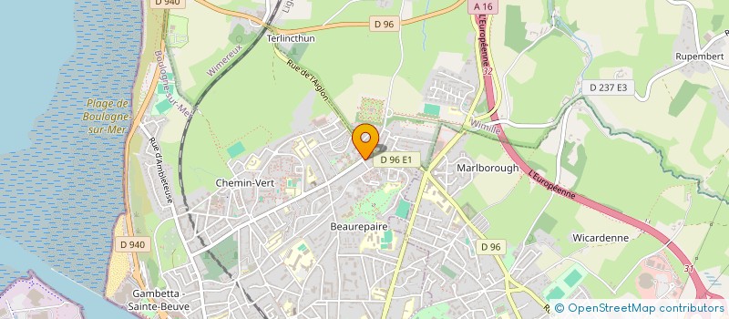 localisation de l'entreprise BEAUCOURT FRERES à BOULOGNE-SUR-MER