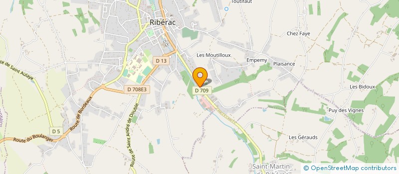 localisation de l'entreprise BEAUDOUT EDDIE à RIBERAC