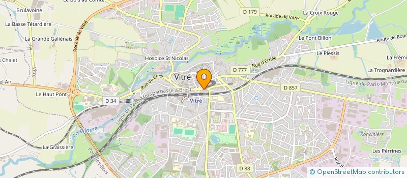 localisation de l'entreprise BEAUGENDRE  VITRE