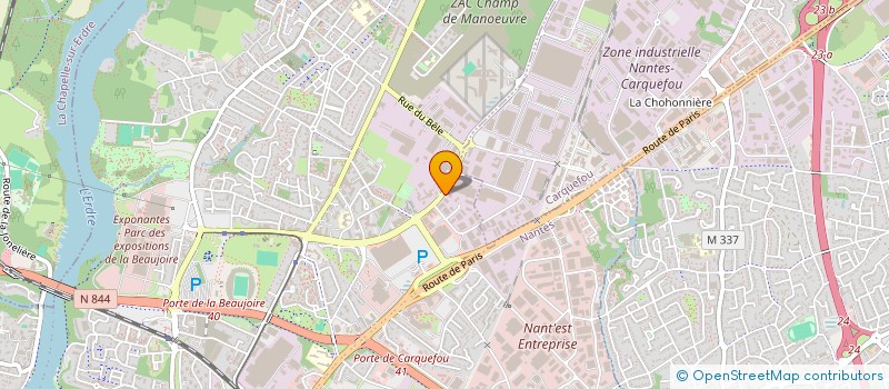 localisation de l'entreprise BEAUJOIRE AUTO CONTROLE à NANTES