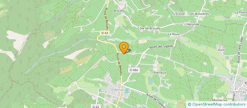 localisation de l'entreprise BEAUJOLAIS ATELIER MECANIQUE  ODENAS