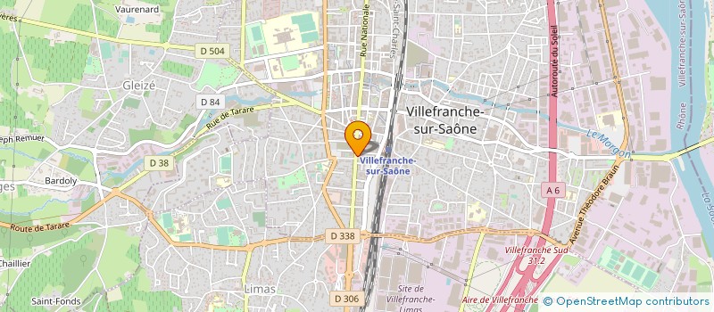 localisation de l'entreprise BEAUJOLAIS IMMOBILIER à VILLEFRANCHE-SUR-SAONE