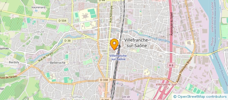 localisation de l'entreprise BEAUJOLAIS RUNNERS à VILLEFRANCHE-SUR-SAONE
