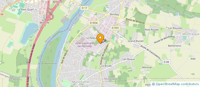 localisation de l'entreprise BEAUJOLAIS TECHNIQUE CHR à MONTMERLE-SUR-SAONE