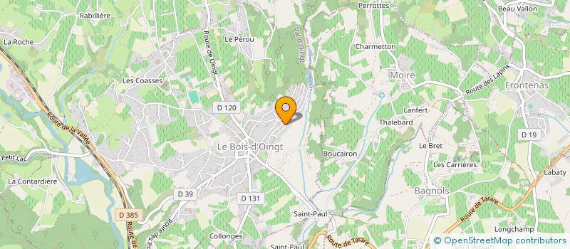 localisation de l'entreprise BEAUJOLAIS VAL DE SAONE LAN  VAL D'OINGT