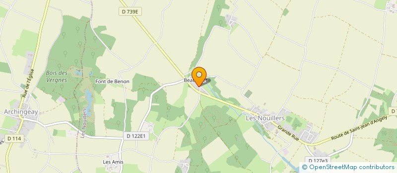 localisation de l'entreprise BEAUJOUET  LES NOUILLERS