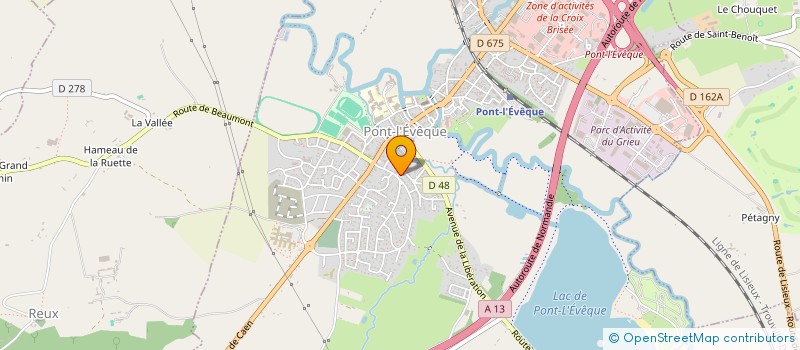 localisation de l'entreprise BEAULIEU  PONT L'EVEQUE