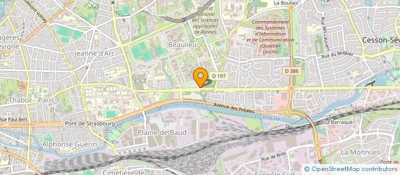 localisation de l'entreprise BEAULIEU ANIMATION SERVICES ETUDIANTS  RENNES