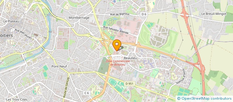 localisation de l'entreprise BEAULIEU GARAGE  POITIERS