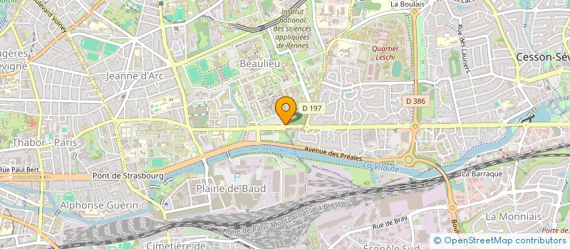 localisation de l'entreprise BEAULIEU TECHNOLOGIE  RENNES
