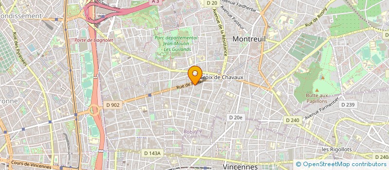 localisation de l'entreprise BEAUMARCHAIS 93 à MONTREUIL