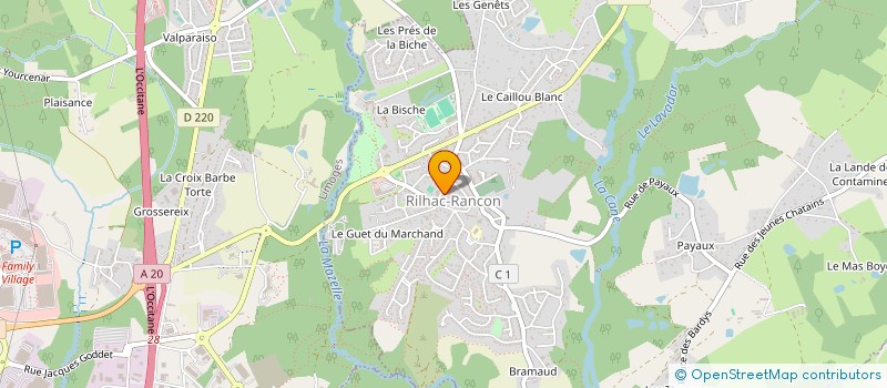 localisation de l'entreprise BEAUNE-RILHAC-BONNAC BASKET  RILHAC RANCON