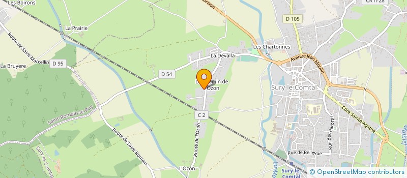 localisation de l'entreprise BEAUPERE à SURY-LE-COMTAL