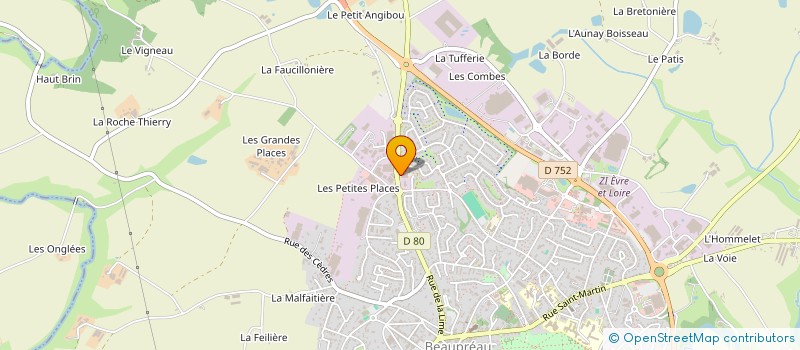localisation de l'entreprise BEAUPREAU à BEAUPREAU-EN-MAUGES