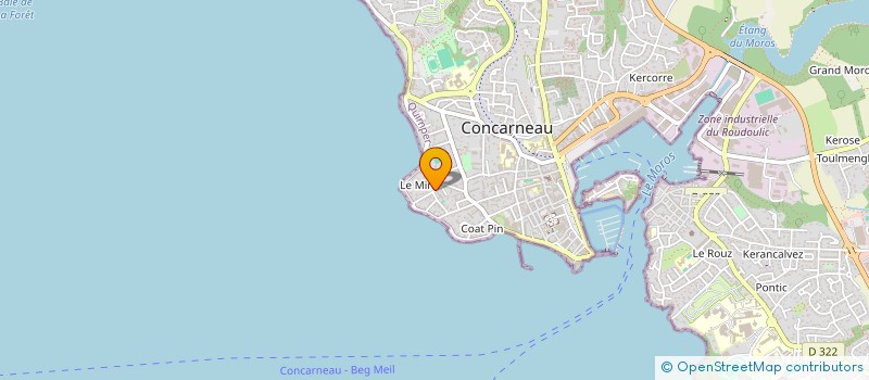 localisation de l'entreprise BEAURAIN à CONCARNEAU