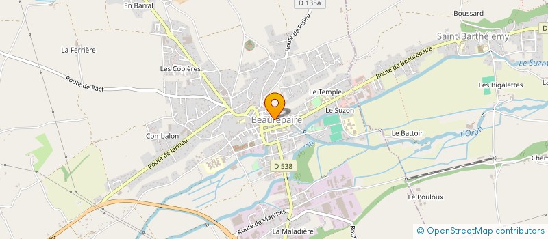 localisation de l'entreprise BEAUREPAIRE BIEN ETRE  BEAUREPAIRE