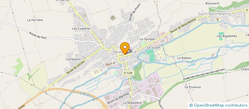 localisation de l'entreprise BEAUREPAIRE OPTIQUE  BEAUREPAIRE