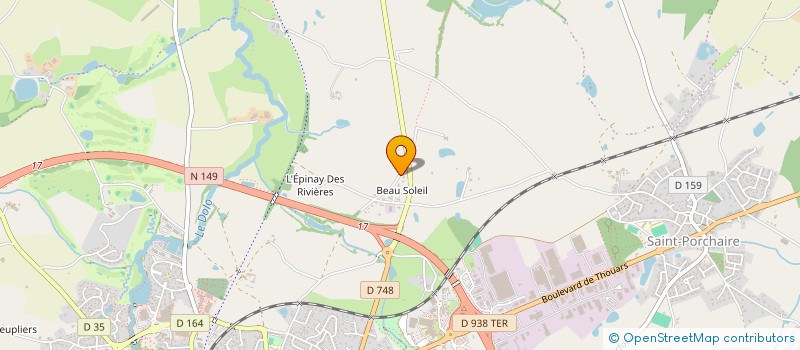 localisation de l'entreprise BEAUSOLEIL  BRESSUIRE