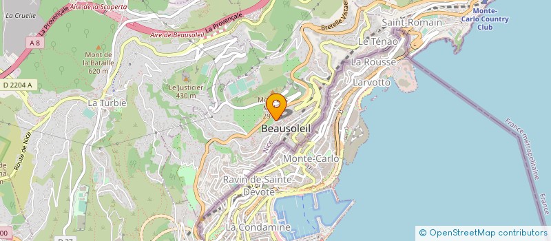 localisation de l'entreprise BEAUSOLEIL LES ROUSSES à BEAUSOLEIL