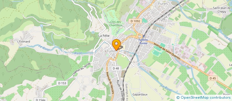 localisation de l'entreprise BEAUTE ADDICT à TULLINS
