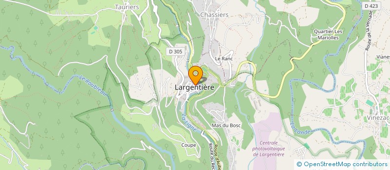 localisation de l'entreprise BEAUTE BIEN ETRE à LARGENTIERE