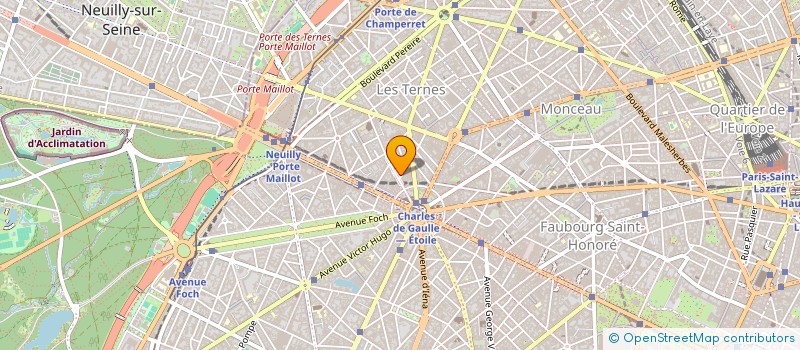 localisation de l'entreprise BEAUTE DE L'ARC  PARIS