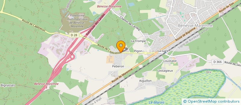 localisation de l'entreprise BEAUTE FOREVER  BENESSE-MAREMNE