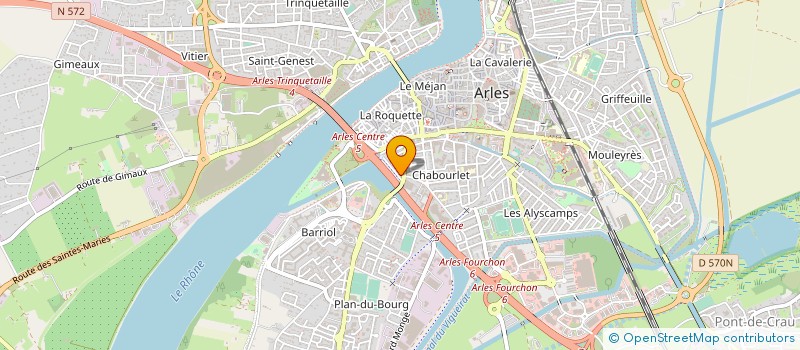 localisation de l'entreprise BEAUTE.FROID.TECHNIQUE.  ARLES