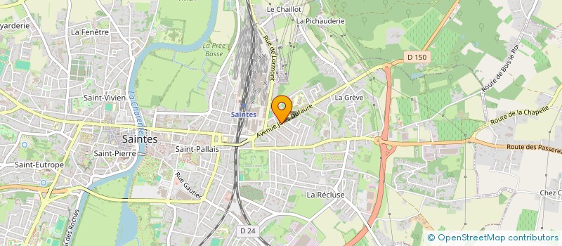 localisation de l'entreprise BEAUTE PLUS à SAINTES