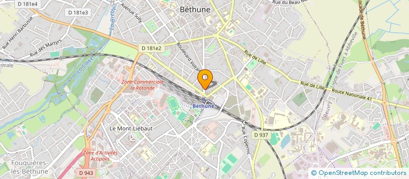 localisation de l'entreprise BEAUTY à BETHUNE