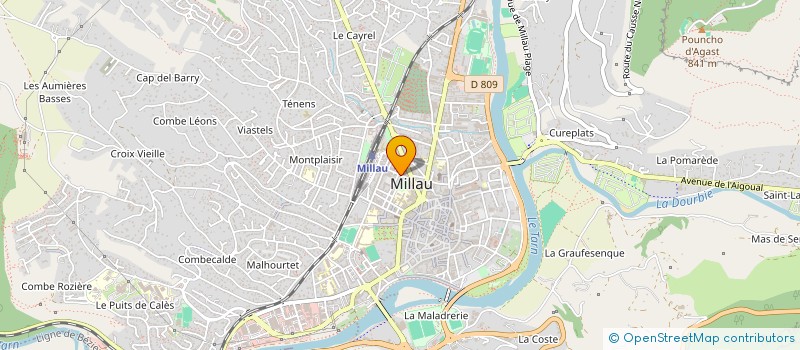 localisation de l'entreprise BEAUTY CONCEPT à MILLAU