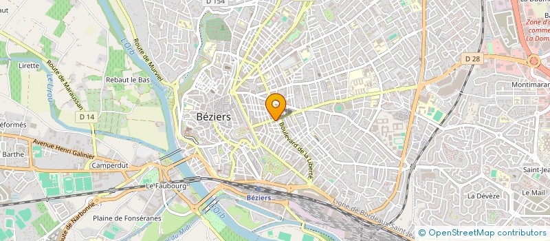 localisation de l'entreprise BEAUTY GLAM CENTER à BEZIERS