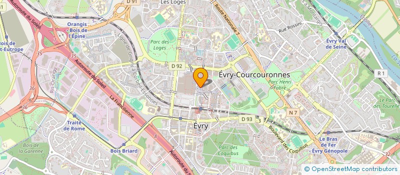 localisation de l'entreprise BEAUTY SPACE  EVRY-COURCOURONNES