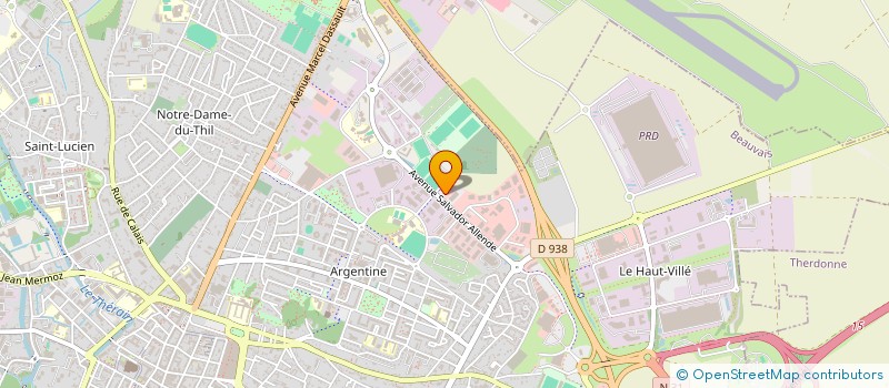 localisation de l'entreprise BEAUVAIS RUGBY CLUB  BEAUVAIS